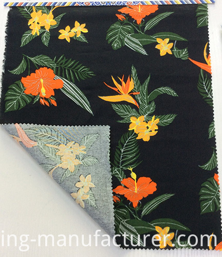 Floral Printing Linen/ Cotton Blended Fabric for Garment/ Home Textiles